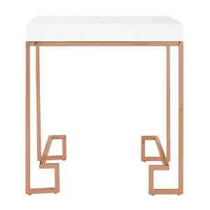 Allure Rose Gold Angled Legs End Table