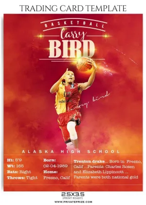 Basketball Sports Trading Card Photoshop Template