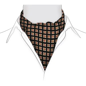 Chokore Men's Red & Black Silk Designer Cravat-3