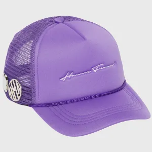 Classic Script Pin Hat Purple