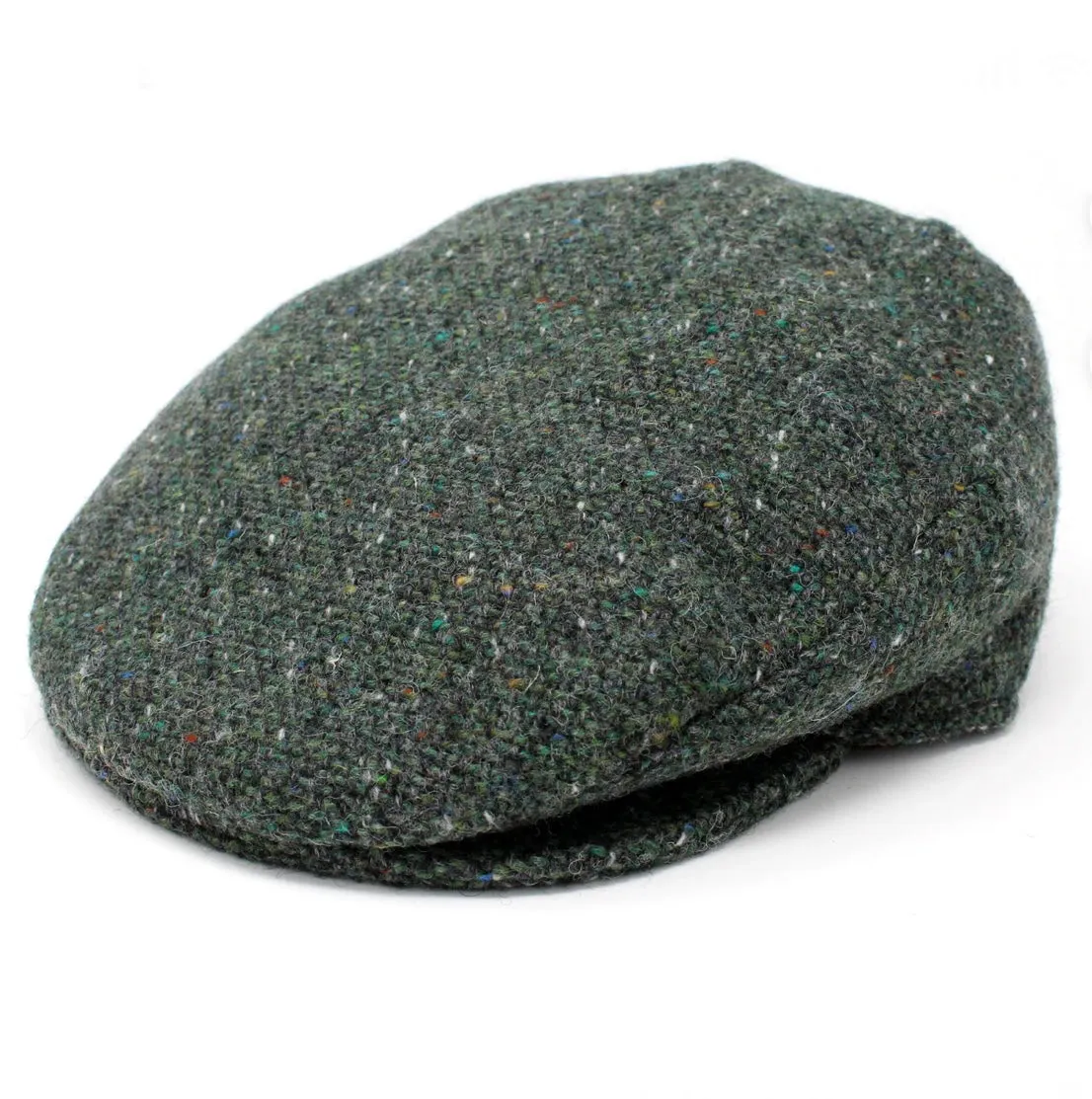 Hanna Hats of Donegal - Vintage Flat Cap - Irish Plain Wool Tweed - Brown Fleck